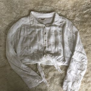 Button down crop top